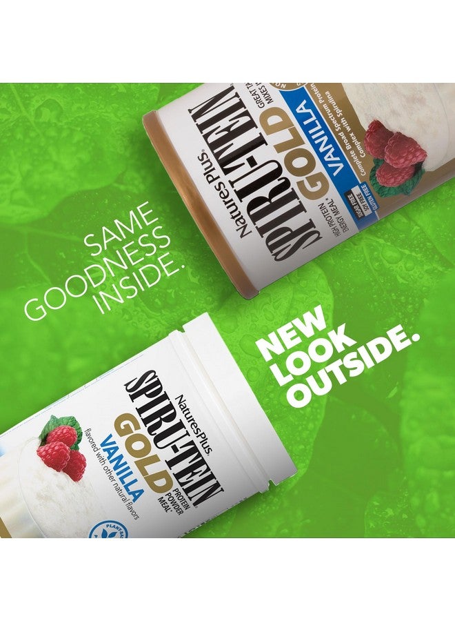 Natures Plus NaturesPlus SPIRU-TEIN GOLD, Vanilla - 1.03 lb - Plant-Based Protein Powder - Vitamins & Minerals for Energy - Vegetarian, Gluten Free - 13 Servings - Image 2