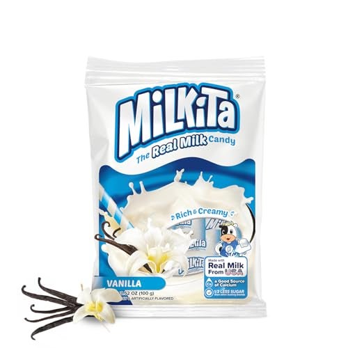 Milkita Creamy Vanilla Milk Candy LowSugar Healthy Sweets with Real Milk for Kids Adults Fat Free Gluten Free Candy with Calcium for Everyday Indulgence 25 Count Bag - Image 1