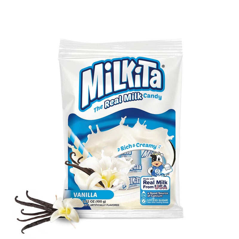 Milkita Creamy Vanilla Milk Candy LowSugar Healthy Sweets with Real Milk for Kids Adults Fat Free Gluten Free Candy with Calcium for Everyday Indulgence 25 Count Bag - Image 2