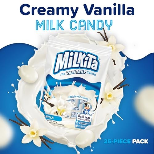 Milkita Creamy Vanilla Milk Candy LowSugar Healthy Sweets with Real Milk for Kids Adults Fat Free Gluten Free Candy with Calcium for Everyday Indulgence 25 Count Bag - Image 3