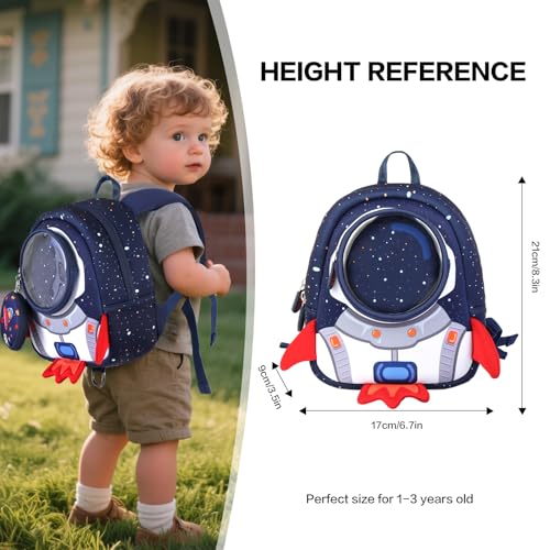 yisibo Toddler Backpack for Boys& Girls - Toddler Leash Included- Secure and Stylish for Active Toddlers- Perfect for Little Explorers - Preschool Travel School (1-3 Years) - Image 3