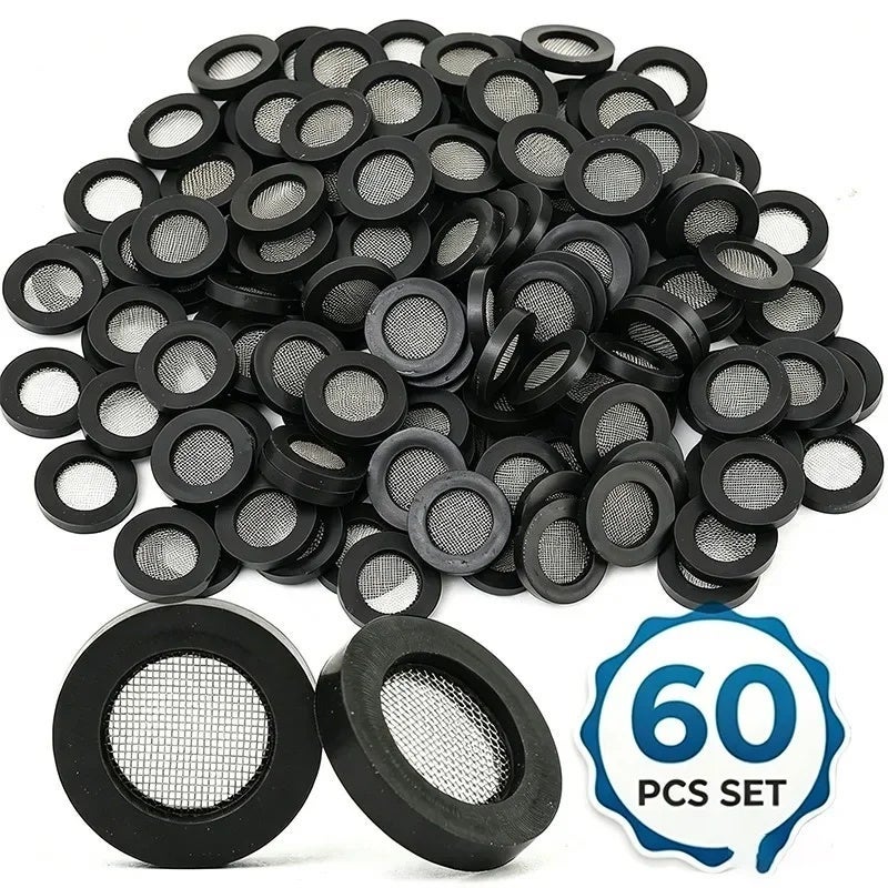 60PCS Universal Rubber Faucet Washer Filter Mesh Leak Proof Shower Hose O-Rings Gaskets Net Kitchen Bathroom Accessories Parts - Image 2