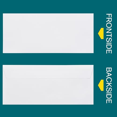 EnDoc #10 Envelopes Self Seal - 50/pack - 4 1/8 x 9 1/2 inch Letter Size - Business Envelopes #10 Peel & Seal Closure, Security Tinted for Invoices, Statements - Blank White 24LB Paper - Image 2