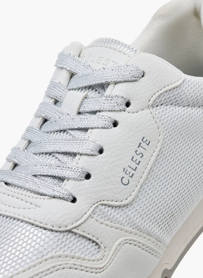 Celeste Women's Logo Detail Sneakers with Lace-Up Closure