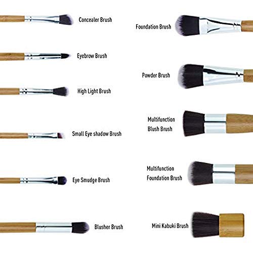 KYLIE Synthetic Bristle Makeup Brushes - Brown , Pack of 11 , KYLIE - Image 3