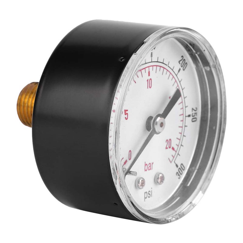 أداة ضغط معدنية صغيرة بقطر 50 مم، مناسبة للهواء والماء والزيت والغاز (0-300psi، 0-20bar) - Image 5