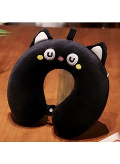 Cute Cartoon Memory Foam U-shaped Neck PillowQ Black Cat Q Black Cat