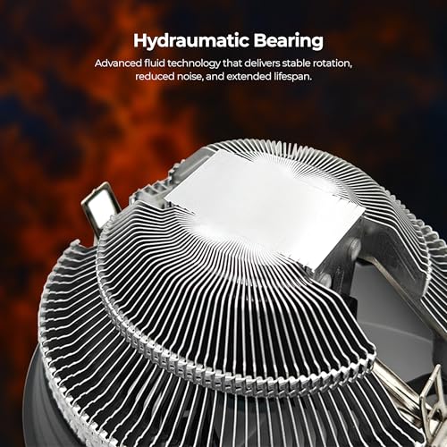 Foxin FCF 002 CPU Cooling Fan with Rainbow LED | CPU Cooler 120mm RGB Fan | Hydramatic Bearing | 1500 RPM & Airflow 48 CFM | 3-Pin | Compatible with Intel LGA1700/115X/1200 & AMD AM2/AM3/AM4/AM5 - Image 4