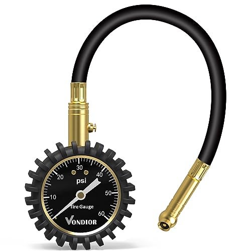 Vondior مقياس ضغط الإطارات فوندور مع أنبوب (0-60 PSI) - Image 1