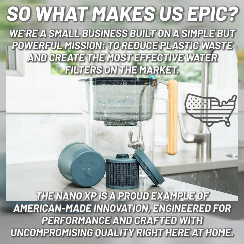 Epic Water Filters REPLACEMENT FILTER for Epic Nano XP Water Filter Pitcher or Dispenser. Nanofiltration Removes Bacteria, Virus, Cyst, Lead, Chromium 6, PFOS, PFOA, Heavy Metals, Pesticides - Image 5