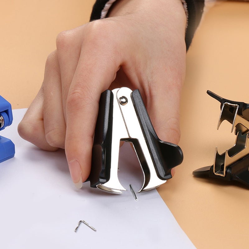 4Pcs Handheld Staple Puller Metal Staple Remover Small Staple Removing Tool Office Supplies - Image 1