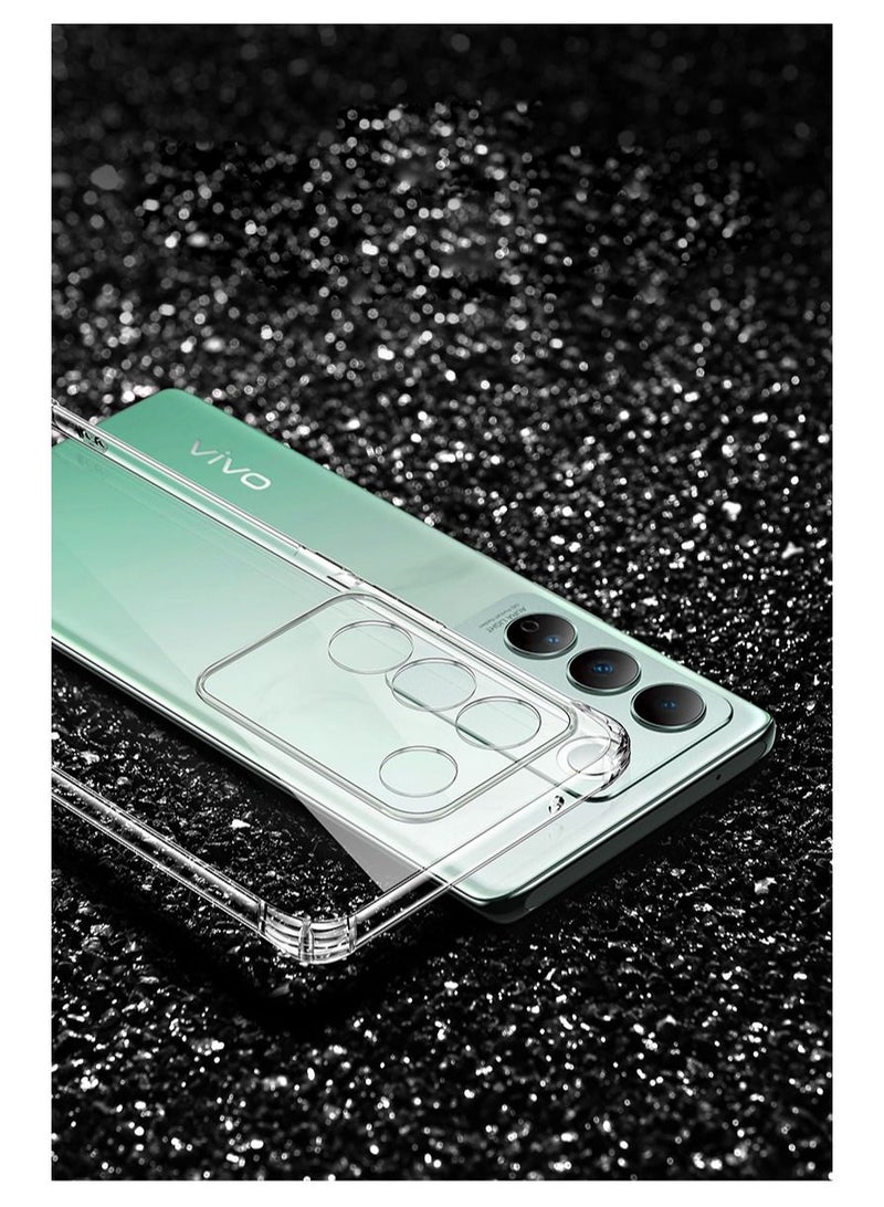 Vivo V27 / Vivo V27 Pro جراب شفاف ناعم من البولي يوريثان الشفاف جراب واقٍ خلفي ماص للصدمات معزز الزاوية لهاتف Vivo V27 / Vivo V27 Pro - Image 3