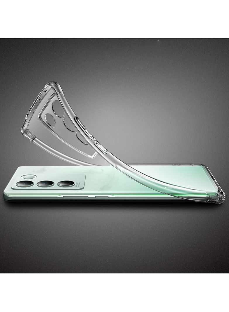 Vivo V27 / Vivo V27 Pro جراب شفاف ناعم من البولي يوريثان الشفاف جراب واقٍ خلفي ماص للصدمات معزز الزاوية لهاتف Vivo V27 / Vivo V27 Pro - Image 4