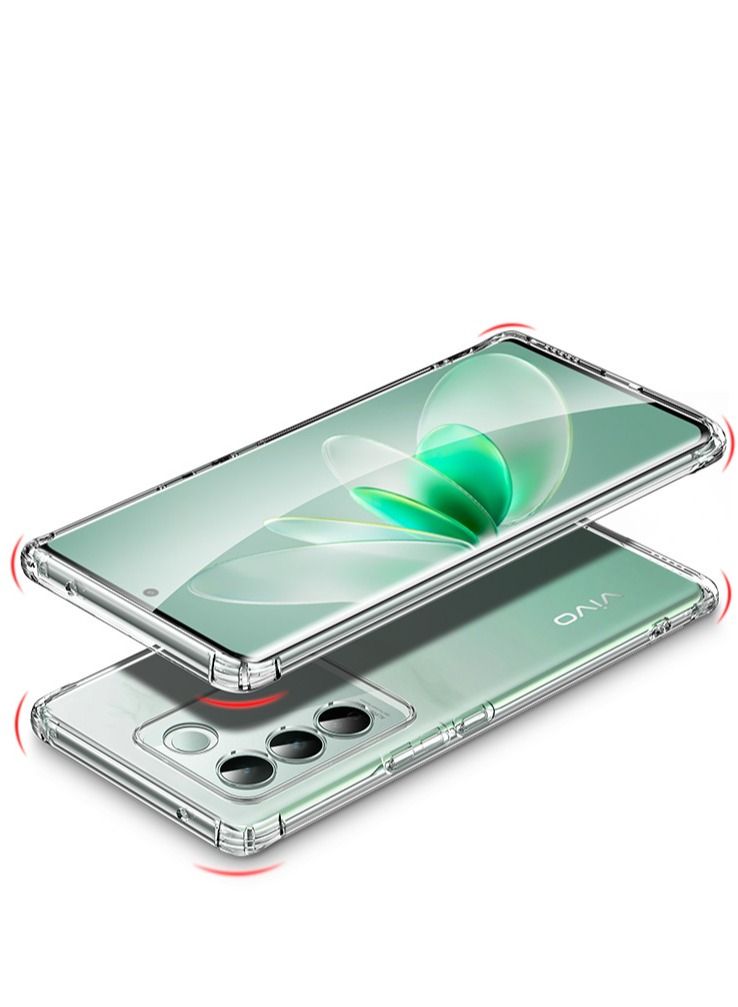 Vivo V27 / Vivo V27 Pro جراب شفاف ناعم من البولي يوريثان الشفاف جراب واقٍ خلفي ماص للصدمات معزز الزاوية لهاتف Vivo V27 / Vivo V27 Pro - Image 5