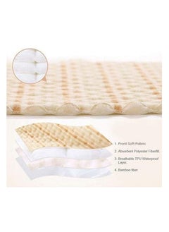 Generic Waterproof Bed Pad Washable Mattress Protector 4 Layer Blanket Sheet Soft and Absorbent Urine Pads (70 * 90) CM for Baby, Toddler, Child,n and Adults with Incontinence  - Image 4