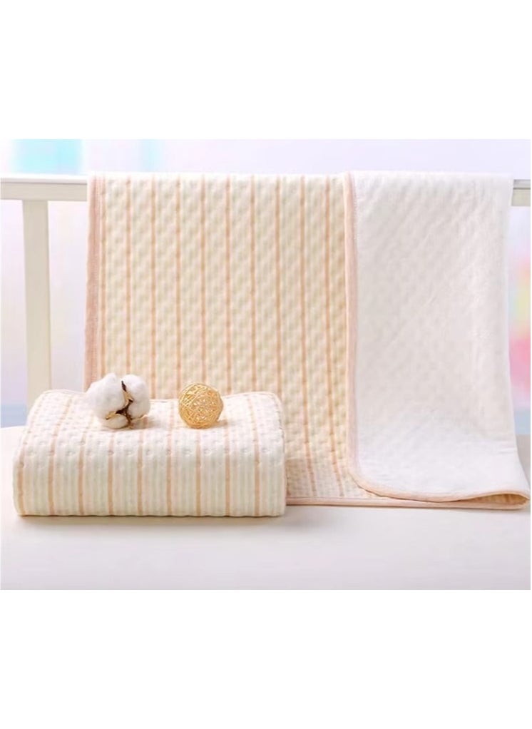 Generic - Waterproof Bed Pad, Washable Mattress Protector, 4-Layer Blanket, Soft and Absorbent Bed Pads (70 x 90)cm for Infants, Toddlers, Children and Adults with Incontinence, Striped - Image 1