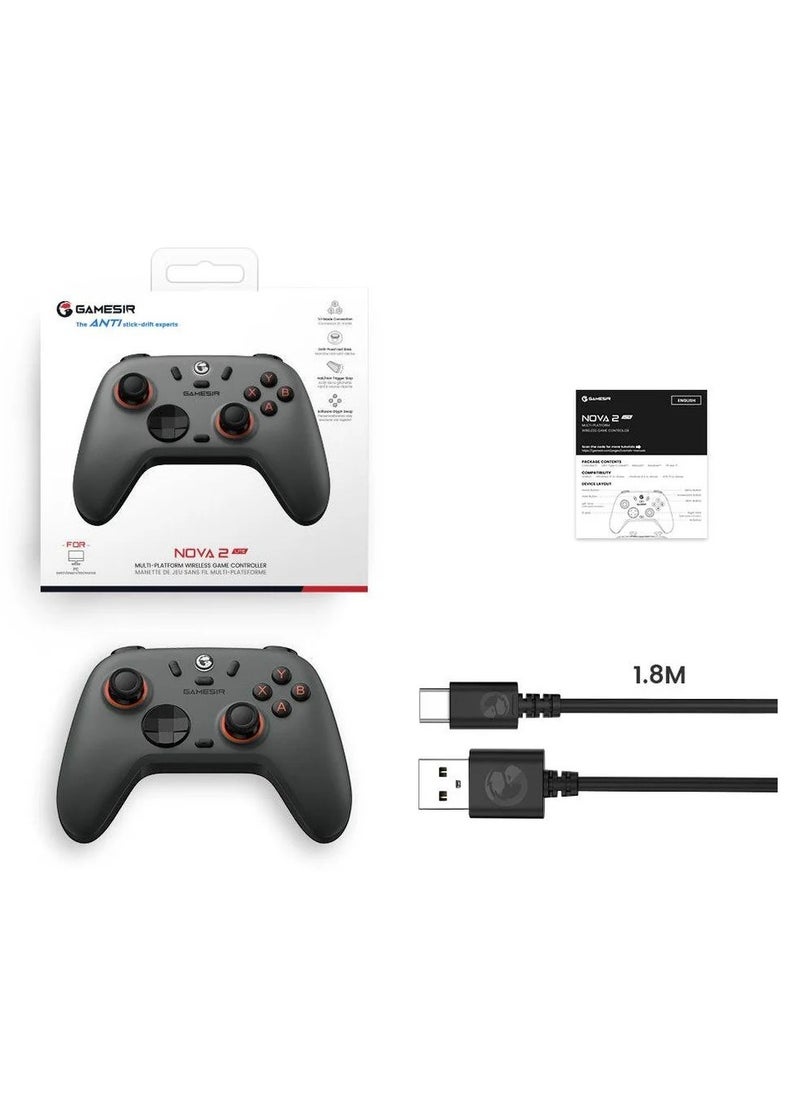 General Classic Gamepad GameSir Nova 2 Lite Wireless PC Controller with Hall Effect Joysticks & Triggers, 2.4G & Wired 1000Hz Polling Rate, Remappable Buttons-Compatible with PC/Switch/Steam/Android/ iOS  - Image 3