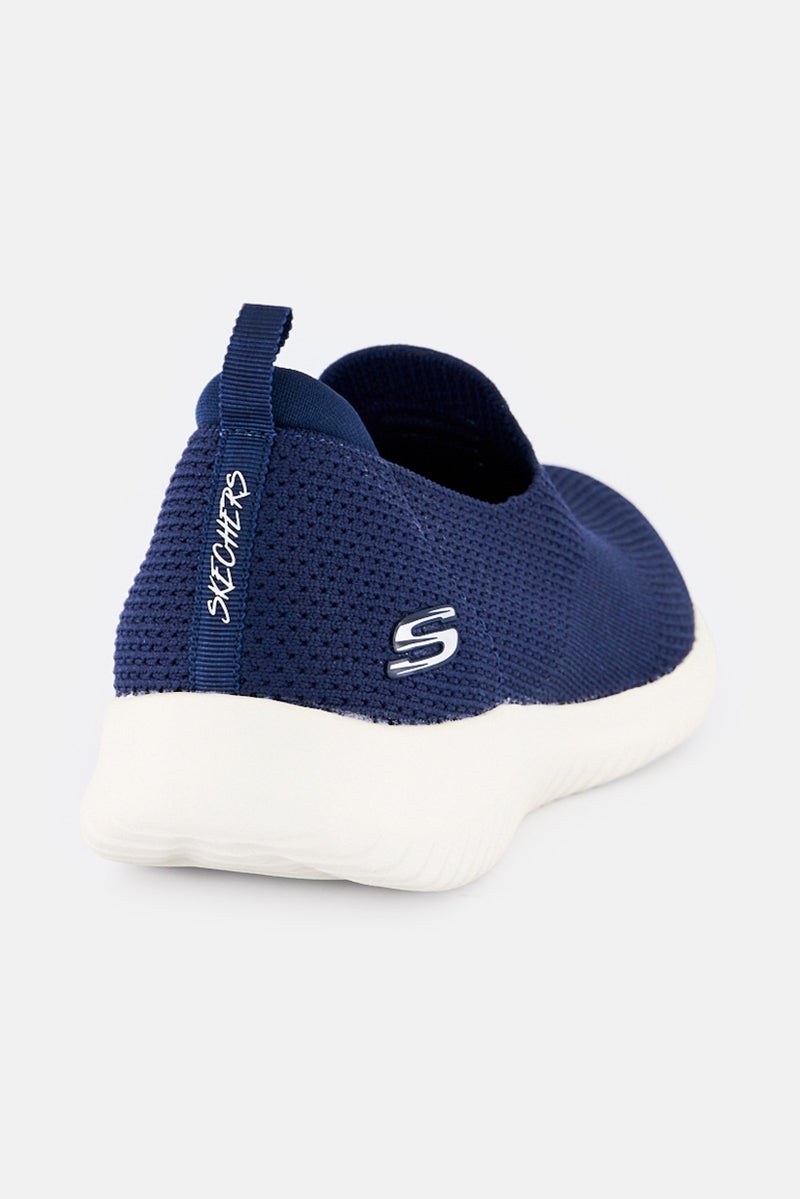 SKECHERS Women Ultra Flex Slip On Outdoor Shoes, Navy  - Image 3