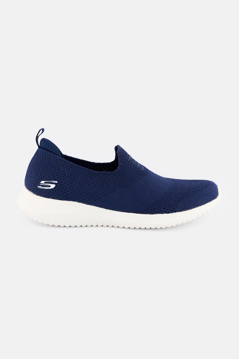 SKECHERS Women Ultra Flex Slip On Outdoor Shoes, Navy  - Image 4
