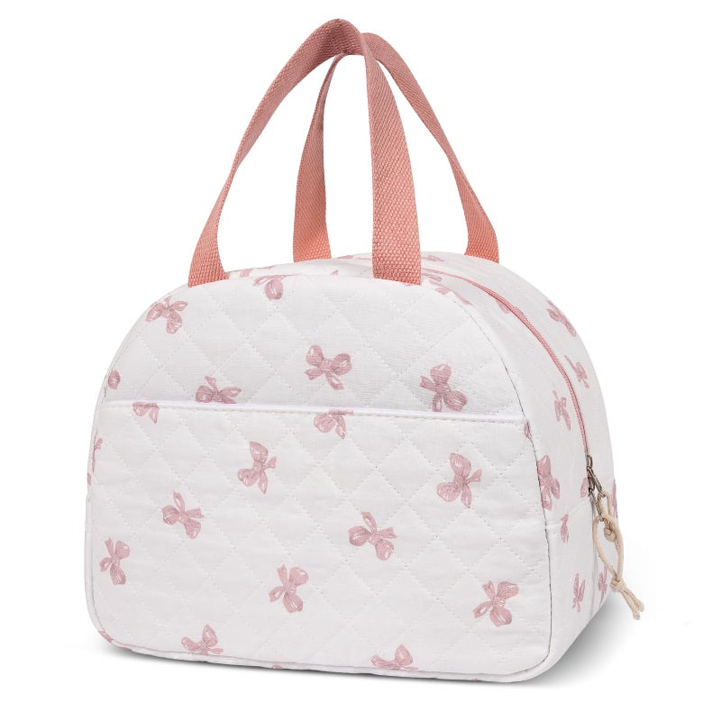 honitty Lunch Box for Women,Cute Quilted Lunch Tote Bag,Reusable Insulated Lunch Box,Large Capacity Cooler Bag with Compartments for Work, Picnics or Travelling - Image 1