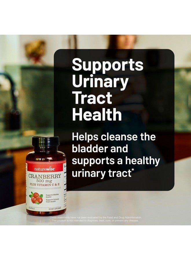 NatureWise Cranberry Pills for Women - Extract Equal to 12,500mg* Cranberry Supplement + Vitamin C & E - Cleansing Urinary Tract & Bladder - Vegan, Non-GMO, Sugar-Free - 60 Capsules[1-Month Supply] - Image 2