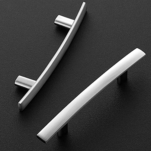 Ravinte 30 Pack Cabinet Handles Brushed Nickel Cabinet Pulls Kitchen Cabinet Handles,Curved Drawer Pulls in 5-3/16 Inch Length with 3 Inch Hole Center Arch Kitchen Cabinet Hardware - Image 2
