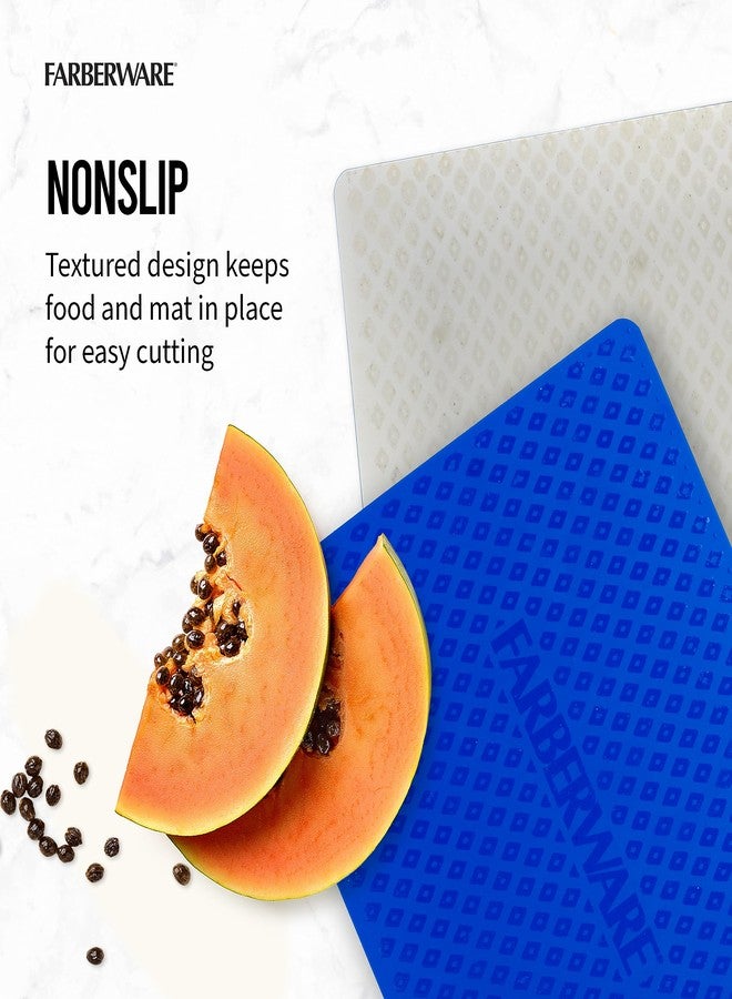 فاربرواير مجموعة حصائر تقطيع مرنة للمطبخ من فاربروير - صنع في الولايات المتحدة الأمريكية - لمنع انتقال العدوى، مقاس 8×10 و11×14 بوصة، تصميم مانع للانزلاق - أداة مطبخ أساسية سهلة التنظيف، 4 قطع - Image 4
