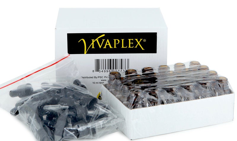 Vivaplex, 24, Amber, 10 Ml (1/3 Oz) Glass Bottles, With Glass Eye Droppers - Image 3