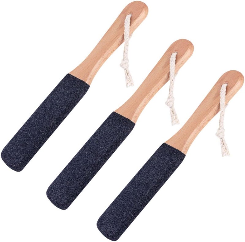 3Pcs Foot Scraper Double Side Feet File for Home Use Black Non Slip Handle for Smooth Skin Portable Foot Care Tool for Men Women - Image 1