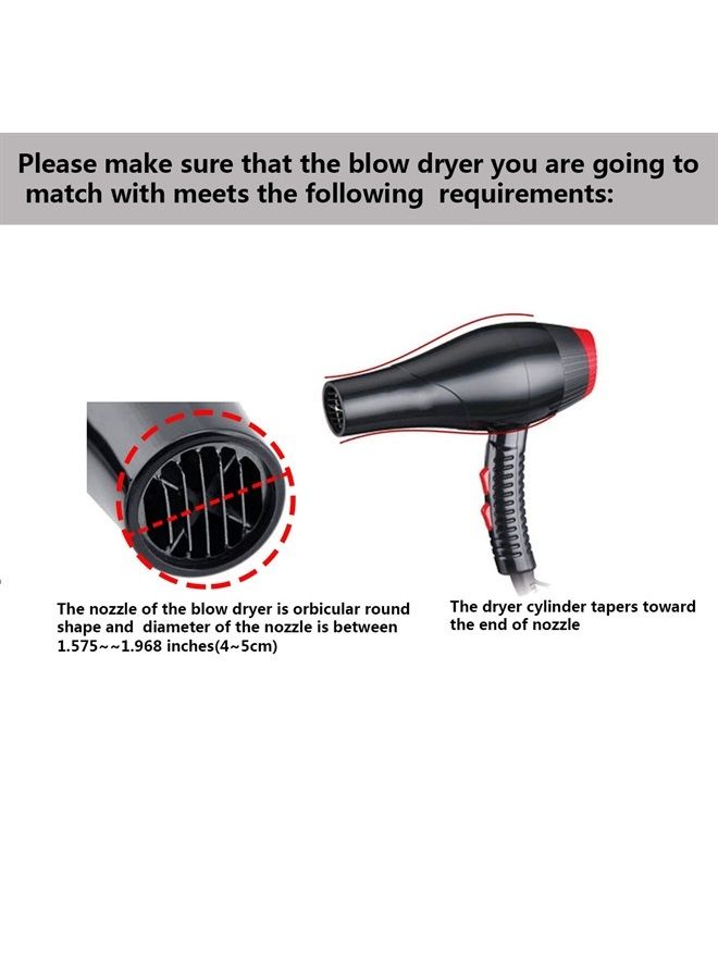 KingKam Universal Collapsible Hair Dryer Diffuser - Travel and Easy Storage - Fit Most of Hair Dryers KingKam-Black - Image 3