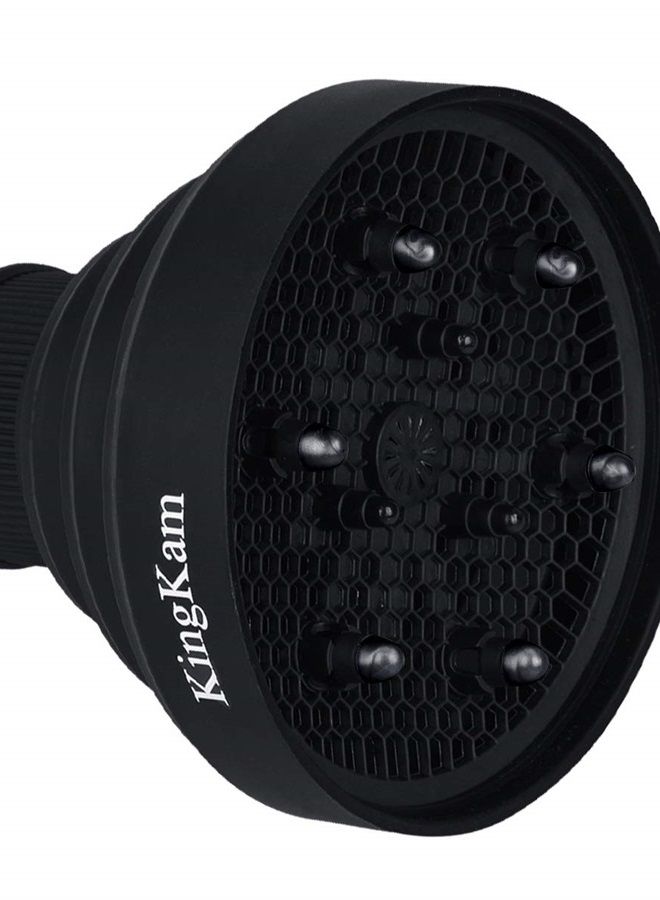 KingKam Universal Collapsible Hair Dryer Diffuser - Travel and Easy Storage - Fit Most of Hair Dryers KingKam-Black - Image 5