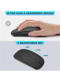 MOXO Wireless Numeric Keypad Mini 2.4G 18 Keys Number Pad Portable Silent Financial Accounting Numeric Keypad Keyboard Extensions with Wireless Mouse for Laptop PC Desktop Notebook (Black)  - Image 5