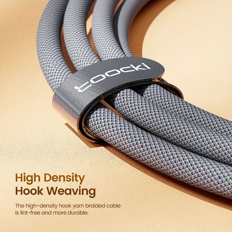 كابل USB-C إلى USB-C شحن سريع 60W PD لون أرجواني بطول 1 متر (3.3 قدم) لنقل البيانات مع شريحة E-Marker من النوع C، شاحن للأجهزة المحمولة وأجهزة الكمبيوتر المحمولة. - Image 4