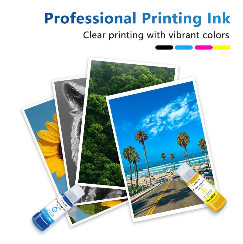 Ankink Ink Refill Bottles Replacement for 502 522 Ink Bottle Fit for Epson T522 ET-2800 ET-2803 ET-2700 ET-2720 ET-2760 ET-3750 ET-3760 ET-4700 ET-2750 ET-4800 ET-2850 Printers (Black Color 6 Pack) - Image 5