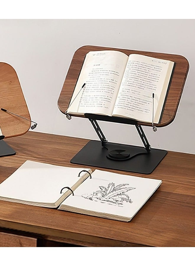 Adjustable Book Stand, 360° Rotating Book Holder, Quran Stand, Suitable for Reading, Prayer, and Office Use - Image 1