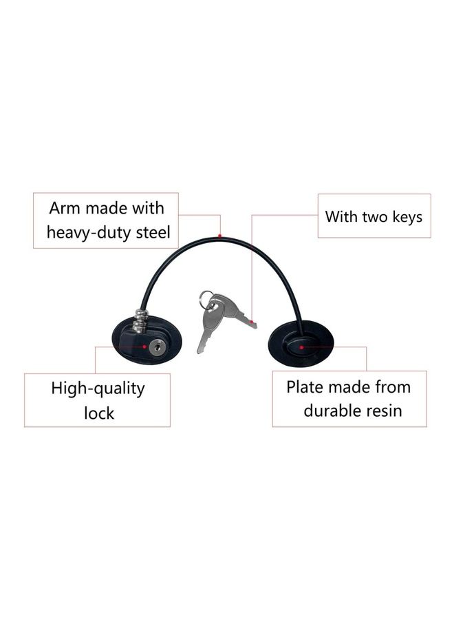 XiuWoo 2 Pack Refrigerator Door Locks With Four Keys Black - Image 2