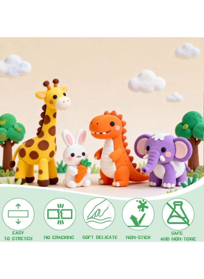 Air Dry Clay - 36 Colors Modeling Clay for Kids, Boys and Girls, Air Dry Clay Bulk Kit for Adults with 3 Sculpting Tools and Instructions, Safe, Non-Toxic, DIY Model Magic Clay Gifts Kids Toys - Image 3