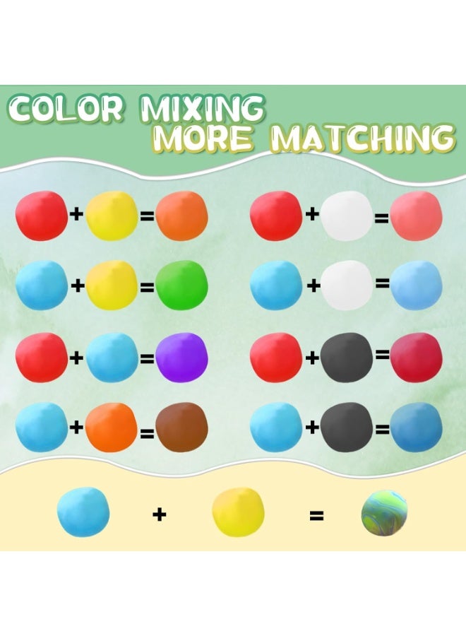 Air Dry Clay - 36 Colors Modeling Clay for Kids, Boys and Girls, Air Dry Clay Bulk Kit for Adults with 3 Sculpting Tools and Instructions, Safe, Non-Toxic, DIY Model Magic Clay Gifts Kids Toys - Image 2