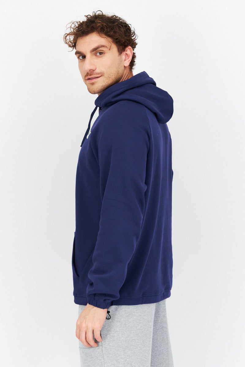 FILA Men Sportswear Fit Hood With Drawstring Long Sleeve Outdoor Hoodies, Navy Blue - Image 3