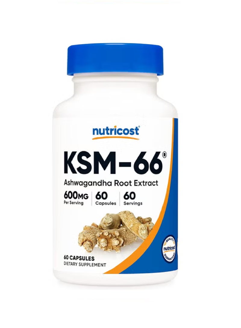 NUTRICOST KSM-66(ASHWAGANDHA ROOT EXTRACT 600MG CAP 60'S