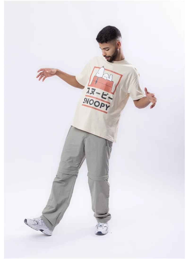 Peanuts Peanuts Snoopy Men's Oversized Tee