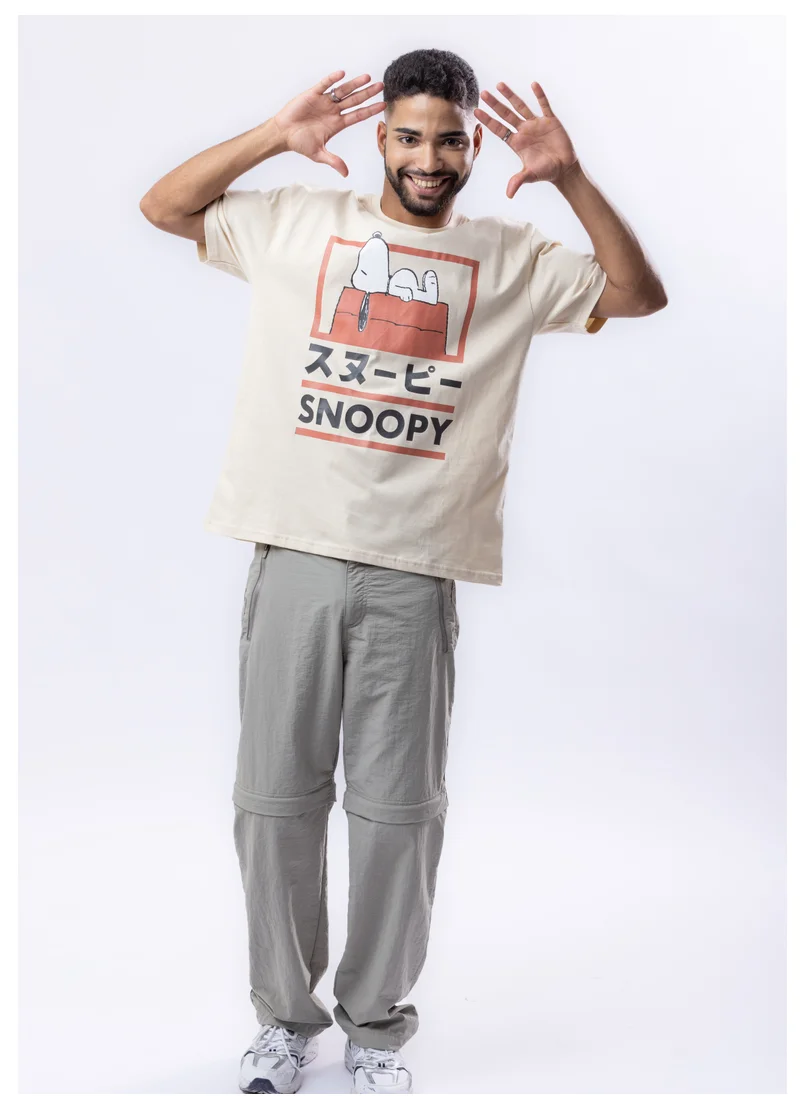 Peanuts Peanuts Snoopy Men's Oversized Tee