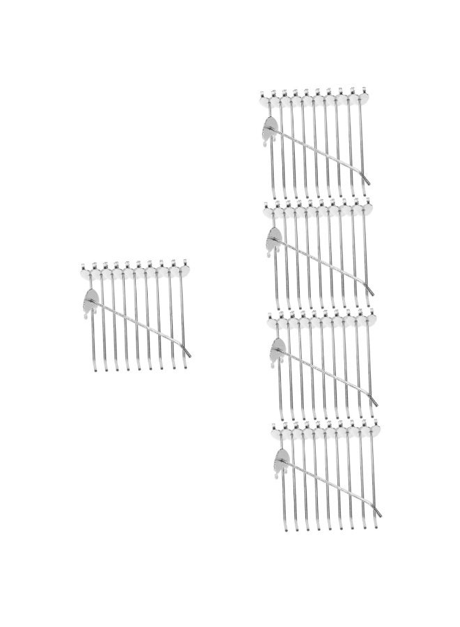 Pegboard Hooks-12-Pack 3-Inch and 4-Inch Hook pegboard Shelf peg Boards for Walls pegboard Hook for Store Utility Hooks Metal Heavy Duty pegboard Hanger Bracket Trinkets Stainless Steel - Image 3