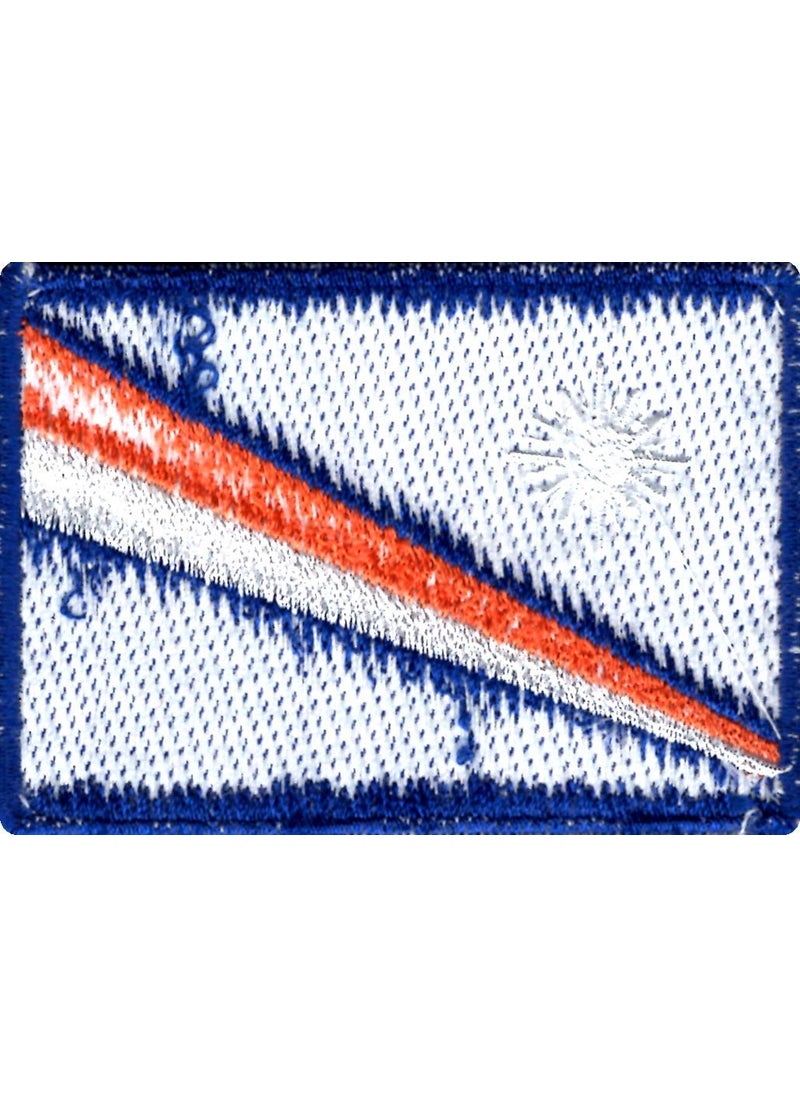 Artist Unknown Marshall Islands Flag Applique Embroidered Sweing Patch Suitable for Jackets, Bags, T-Shirts, Jeans, Pants, Outdoor Clothing ; Size: 7cm x 5cm ; Imported from Malaysia (1 Piece).  - Image 2