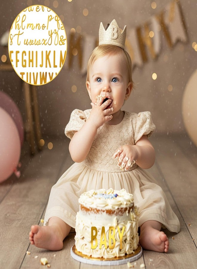 Qulkws 124 PCS Gold 0-9 Number Cakes Toppers, Custom Name Cake Topper Acrylic Letters, Acrylic Alphanumeric Cake Topper with A-Z Letter Cakes Decoration Pick for Wedding Birthday Party - Image 3