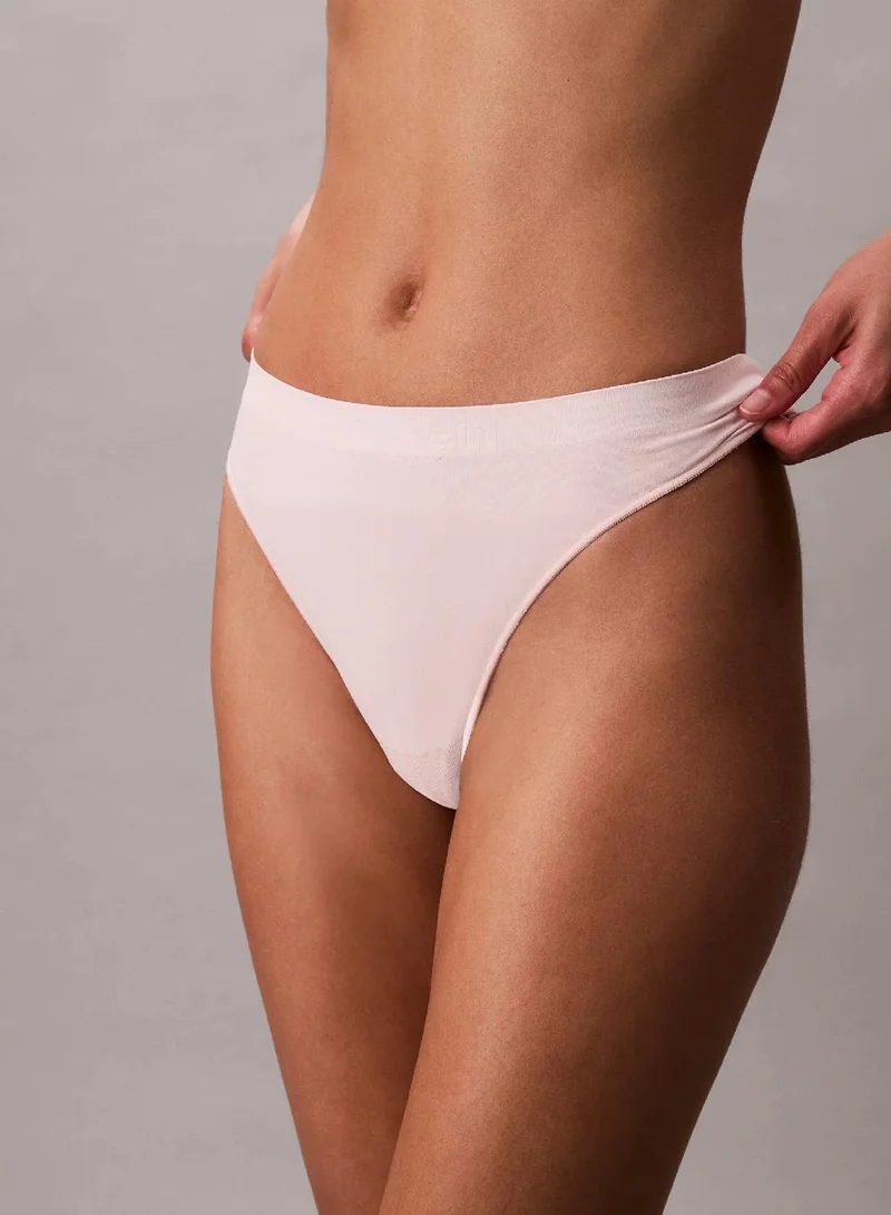 Calvin Klein Eggshell Pink Thong - Bonded Flex Seamless for Women | Best Price UAE