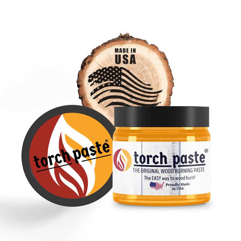 Torch Paste - The Original Wood Burning Paste | Made in USA | Heat Activated Non-Toxic Paste for Crafting & Stencil Wood Burning | Accurately & Easily Burn Designs on Wood, Canvas, Denim & More | 3 OZ - Image 1