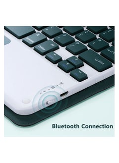 Aookay [3 in 1] Arabic and English Keyboard Case for Samsung Galaxy Tab S10 Ultra/S9 Ultra/S8 Ultra Case with Bluetooth Mouse, Lightweight Cover with Detachable Bluetooth Touch Keyboard (Black)  - Image 4