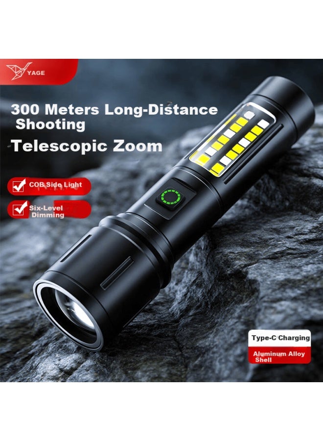 Yage Zoomable High Brightness Flashlight Long Battery Life Small Military Outdoor Emergency Light For Home Use - Image 1