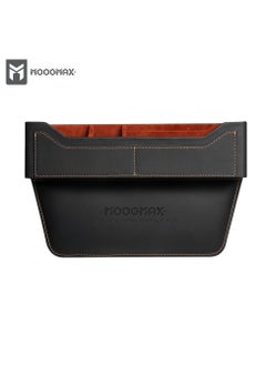 MOOGMAX Car Seat Gap Filler Leather Car Box Organizers and Storage Front Seats Interior Automotive Essentials - Car Accessories for Phones, Glasses, Keys, Cards  - Image 1